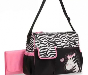 Zebra Changing Bag – Pink